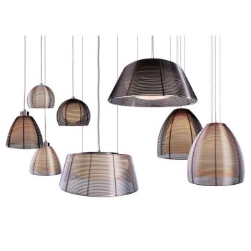 Deko-Light 342031 - Hanglamp aan een koord FILO 3xE27/60W/230V diameter 39 cm zilver