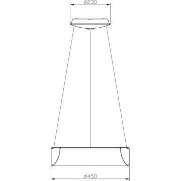 Deko-Light 342122 - Dimbare LED hanglamp aan een koord SCULPTORIS LED/27W/230V 3000K diameter 45 cm