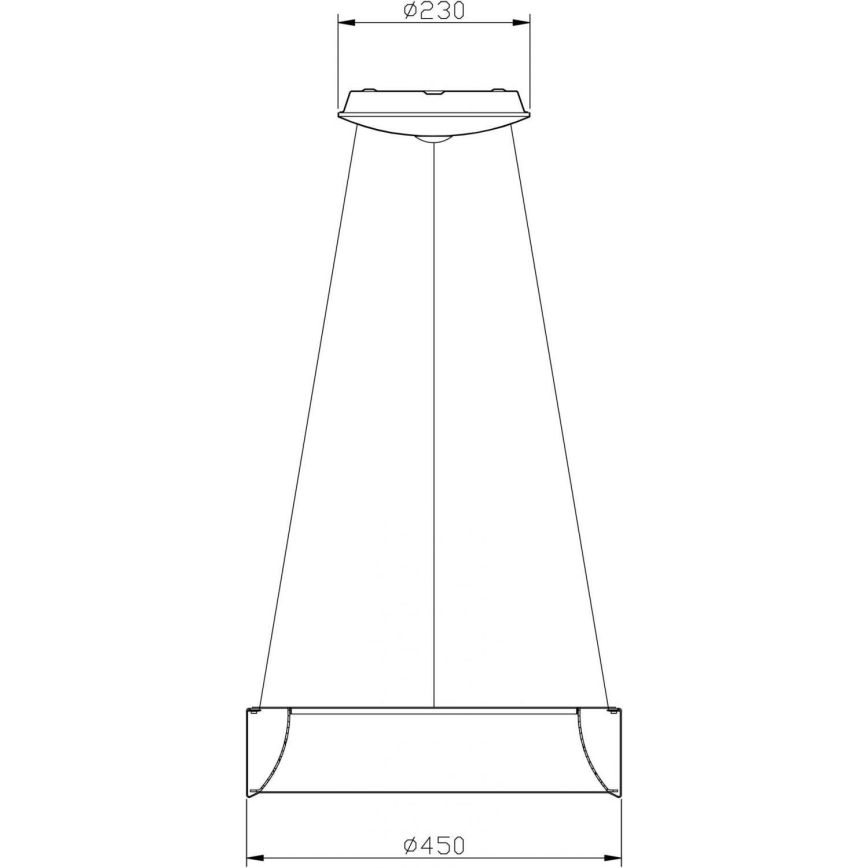 Deko-Light 342122 - Dimbare LED hanglamp aan een koord SCULPTORIS LED/27W/230V 3000K diameter 45 cm