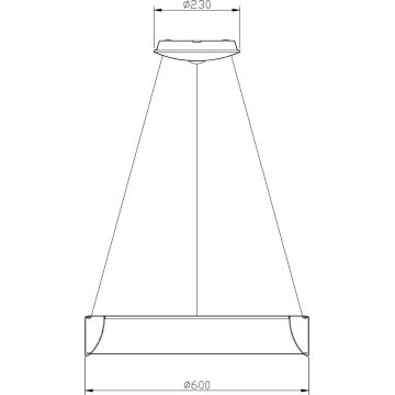 Deko-Light 342125 - Dimbare LED hanglamp aan een koord SCULPTORIS LED/27W/230V 4000K diameter 60 cm