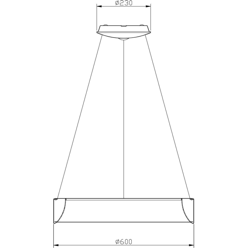 Deko-Light 342125 - Dimbare LED hanglamp aan een koord SCULPTORIS LED/27W/230V 4000K diameter 60 cm