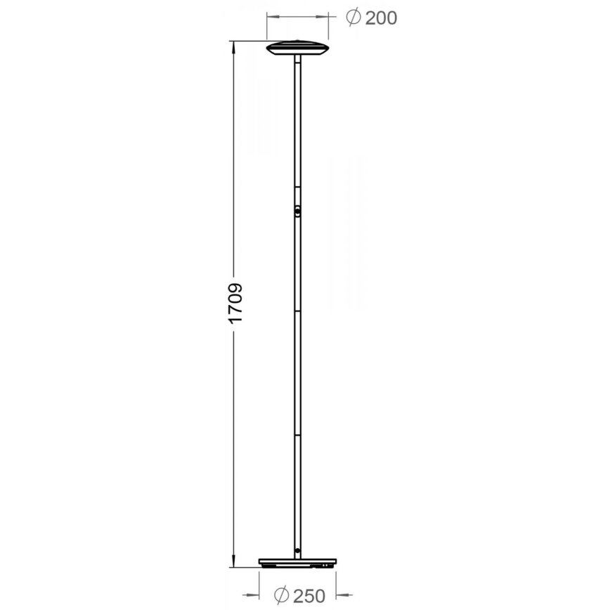 Deko-Light 343028 - Dimbare LED Staande lamp BERMUDA LED/18W/230V 3000K zwart