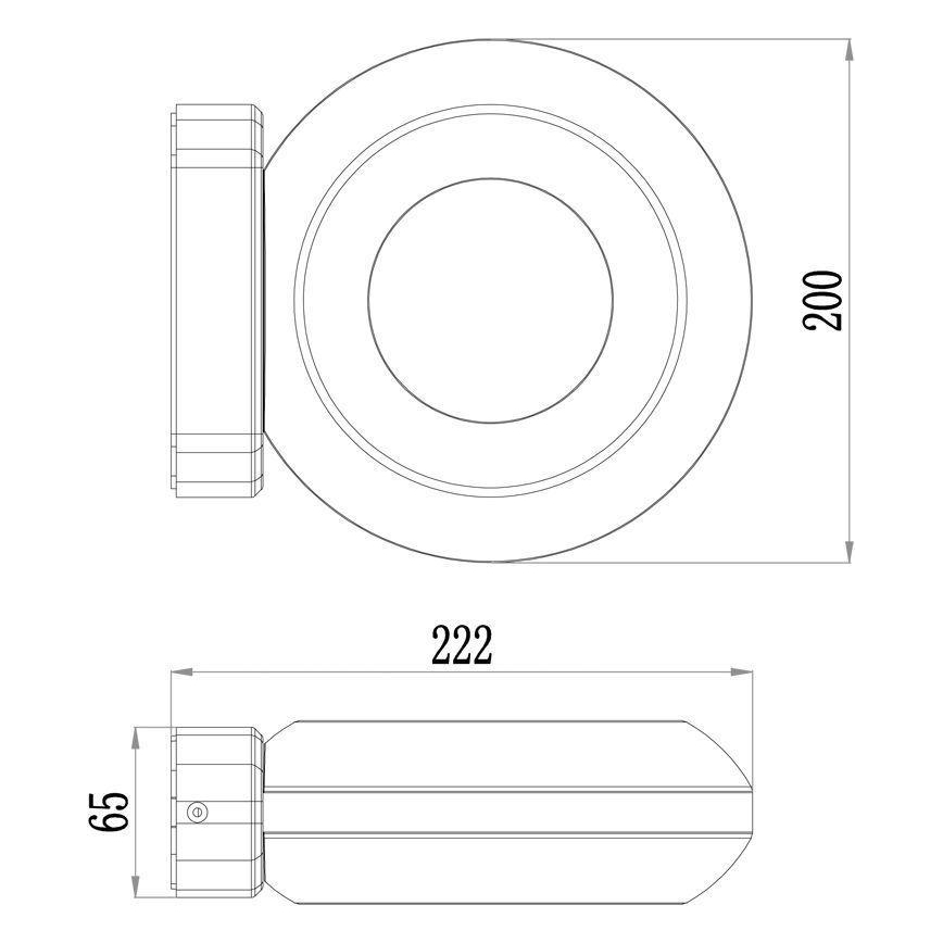 Deko-Light 731081 - Applique murale extérieure MUSCAE LED/13W/230V IP54 anthracite