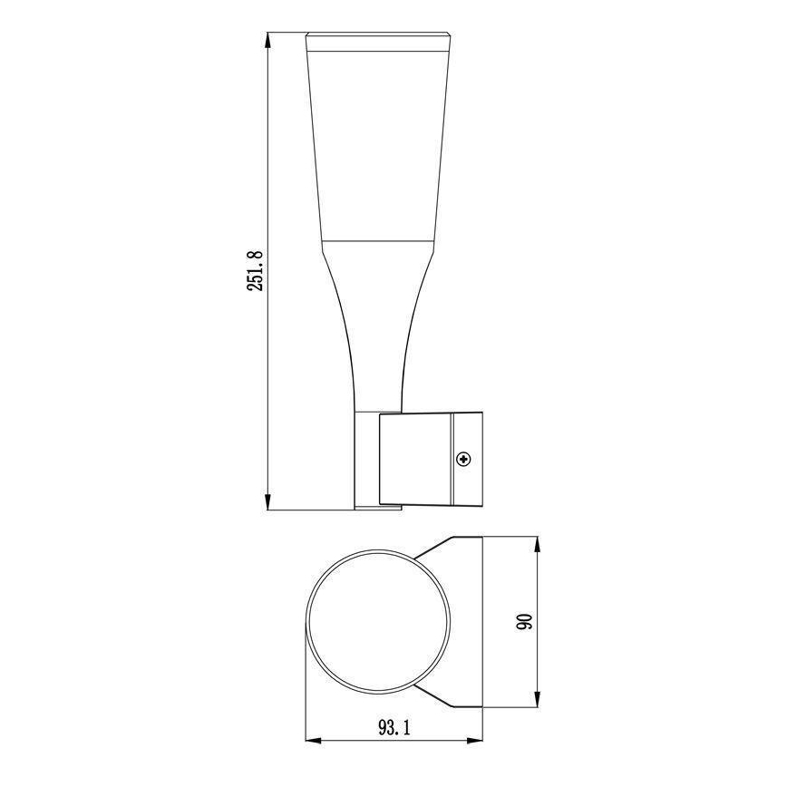 Deko-Light 731083 - Applique murale extérieure BESSMA LED/9,6W/230V IP54 anthracite