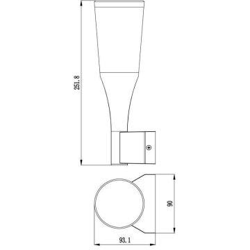 Deko-Light 731083 - LED Wandlamp voor buiten BESSMA LED/9,6W/230V IP54 antraciet