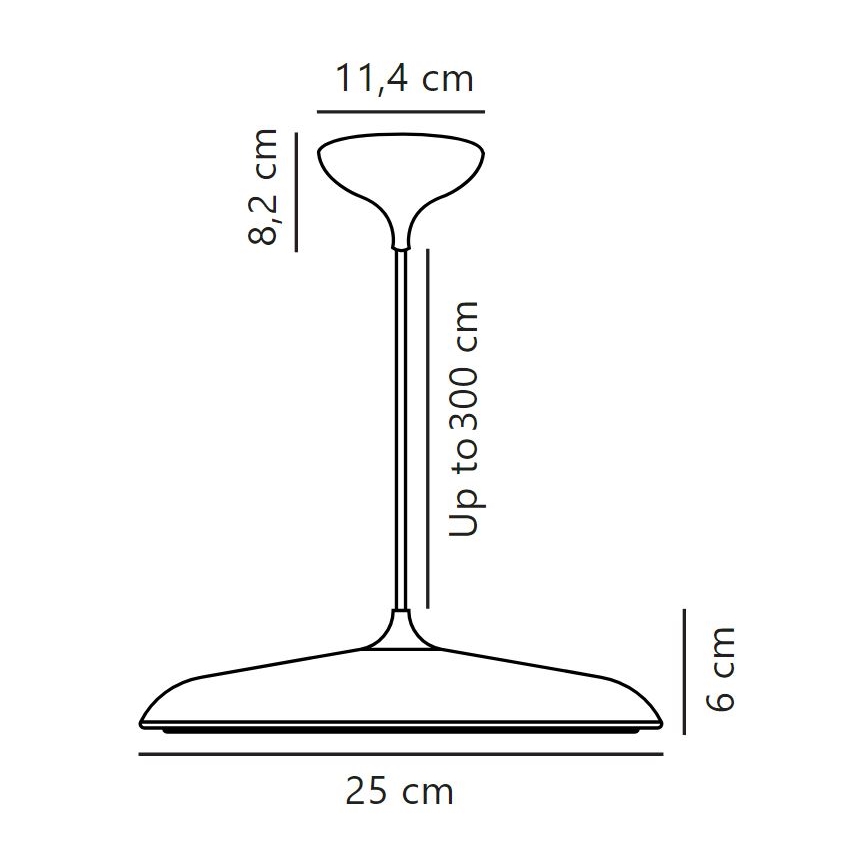 DFTP by Nordlux - Dimbare LED hanglamp aan een koord ARTIST LED/14W/230V diameter 25 cm beige