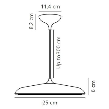 DFTP by Nordlux - Dimbare LED hanglamp aan een koord ARTIST LED/14W/230V diameter 25 cm koper