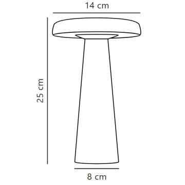 DFTP by Nordlux - Dimbare LED tafellamp voor buiten ARCELLO LED/2,8W/3,7V IP54