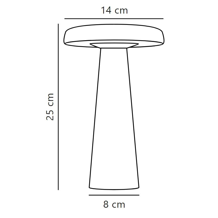 DFTP by Nordlux - Dimbare LED tafellamp voor buiten ARCELLO LED/2,8W/3,7V IP54