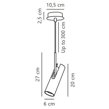 DFTP by Nordlux - Hanglamp aan een koord MIB 1xGU10/8W/230V wit