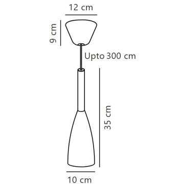 DFTP by Nordlux - Hanglamp aan een koord PURE 1xE27/40W/230V diameter 10 cm zwart/walnoot