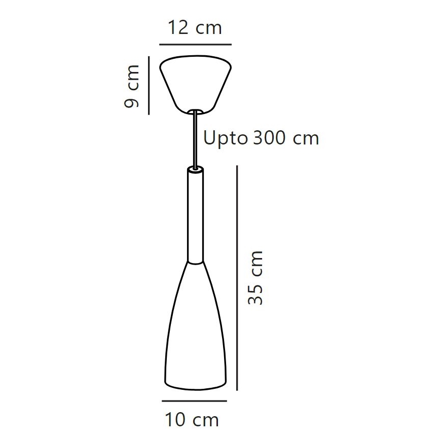 DFTP by Nordlux - Hanglamp aan een koord PURE 1xE27/40W/230V diameter 10 cm zwart/walnoot