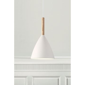 DFTP by Nordlux - Hanglamp aan een koord PURE 1xE27/40W/230V diameter 20 cm wit/essehout