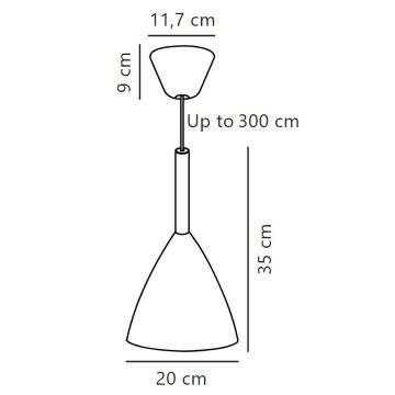 DFTP by Nordlux - Hanglamp aan een koord PURE 1xE27/40W/230V diameter 20 cm wit/essehout