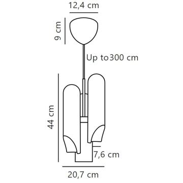 DFTP by Nordlux - Hanglamp aan een koord ROCHELLE 3xGU10/15W/230V