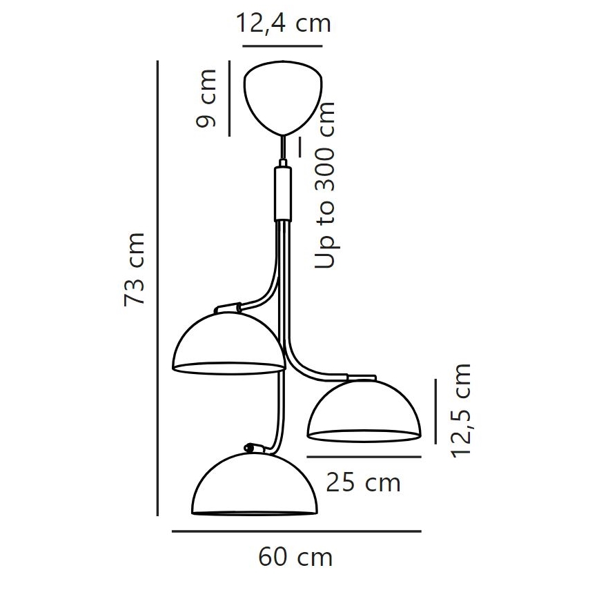 DFTP by Nordlux - Hanglamp aan een koord TULLIO 3xE14/25W/230V wit