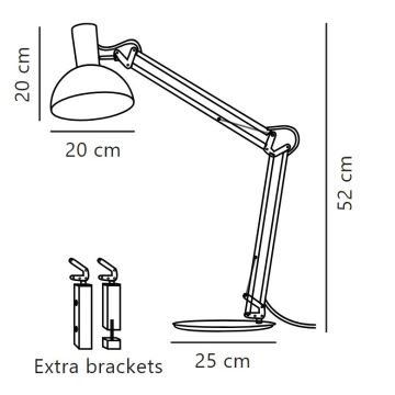 DFTP by Nordlux - Lampe de table ARKI 1xE27/60W/230V noir