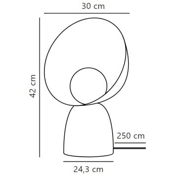 DFTP by Nordlux - Lampe de table HELLO 1xE14/25W/230V noir