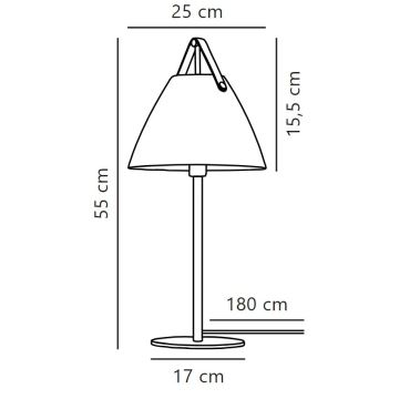 DFTP by Nordlux - Lampe de table STRAP 1xE27/40W/230V blanc