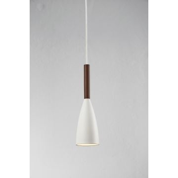 DFTP by Nordlux - Suspension filaire PURE 1xE27/40W/230V d. 10 cm blanc/noyer