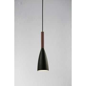 DFTP by Nordlux - Suspension filaire PURE 1xE27/40W/230V d. 10 cm noir/noyer