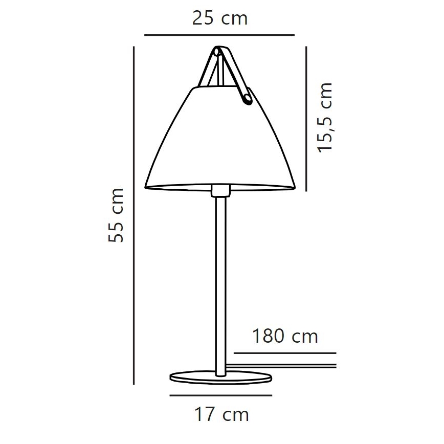 DFTP by Nordlux - Tafellamp STRAP 1xE27/40W/230V zwart