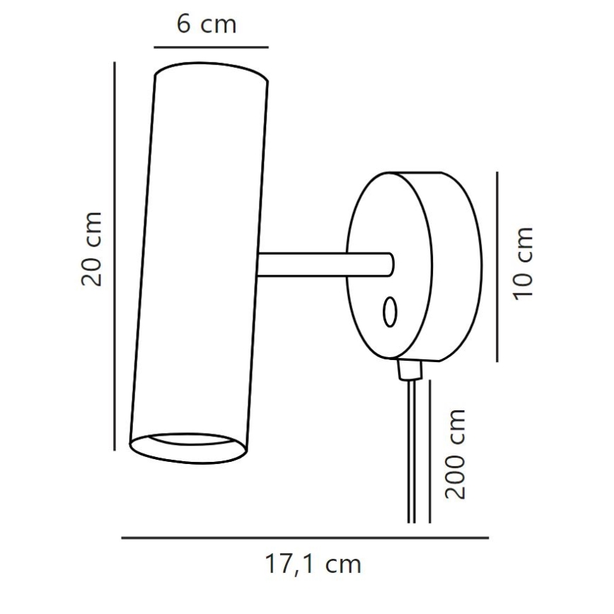 DFTP by Nordlux - Wandspot MIB 1xGU10/8W/230V zwart