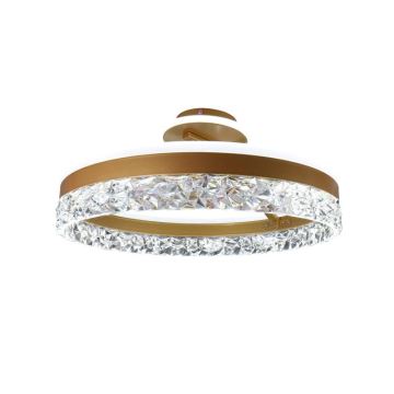 Dimbare LED bevestigde hanglamp LED/86W/230V 3000-6500K goud + afstandsbediening