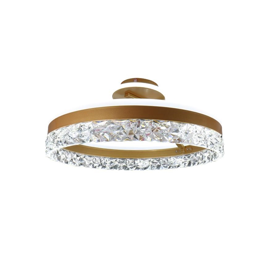 Dimbare LED bevestigde hanglamp LED/86W/230V 3000-6500K goud + afstandsbediening