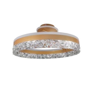 Dimbare LED bevestigde hanglamp LED/86W/230V 3000-6500K goud + afstandsbediening