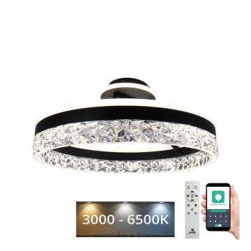 Dimbare LED bevestigde hanglamp LED/86W/230V 3000-6500K zwart + afstandsbediening