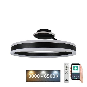 Dimbare LED bevestigde hanglamp LED/86W/230V 3000-6500K zwart + afstandsbediening