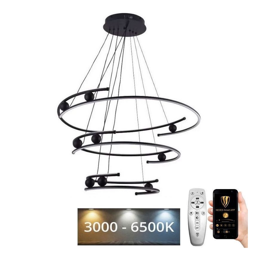 Dimbare LED hanglamp aan een koord LED/170W/230V 3000-6500K + afstandsbediening