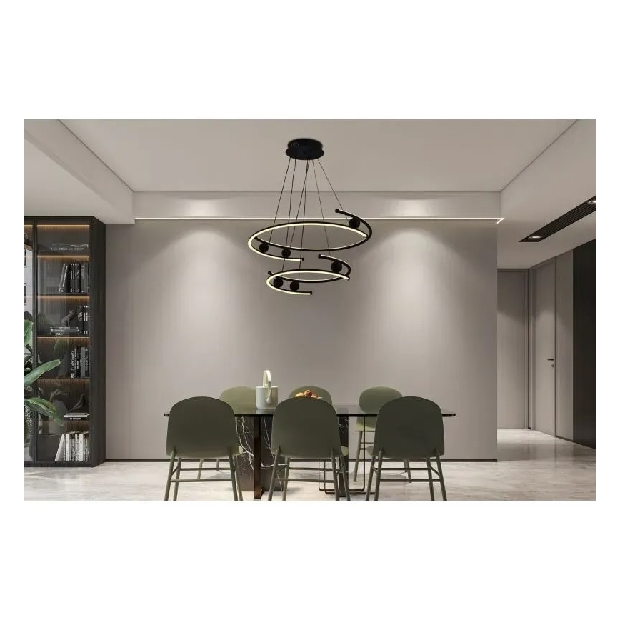 Dimbare LED hanglamp aan een koord LED/170W/230V 3000-6500K + afstandsbediening