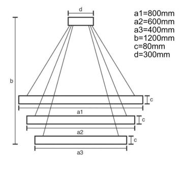 Dimbare LED hanglamp aan een koord LED/170W/230V 3000-6500K + afstandsbediening