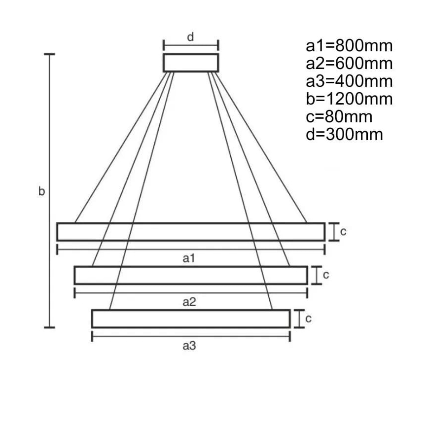 Dimbare LED hanglamp aan een koord LED/170W/230V 3000-6500K + afstandsbediening