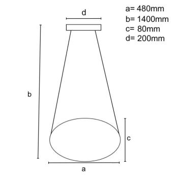 Dimbare LED hanglamp aan een koord LED/40W/230V 3000-6500K zwart + afstandsbediening