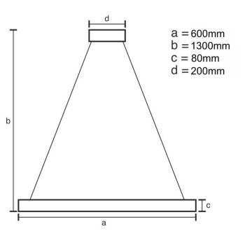 Dimbare LED hanglamp aan een koord LED/50W/230V 3000-6500K + afstandsbediening