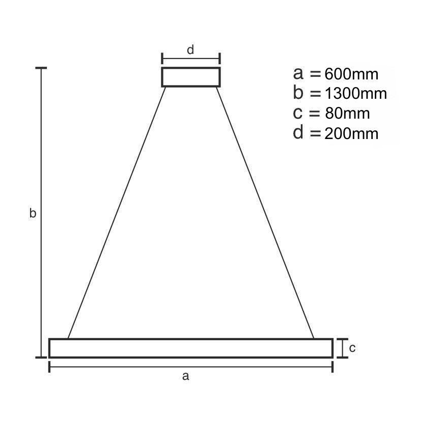 Dimbare LED hanglamp aan een koord LED/50W/230V 3000-6500K + afstandsbediening