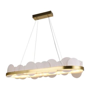 Dimbare LED hanglamp aan een koord LED/50W/230V 3000-6500K goud + afstandsbediening