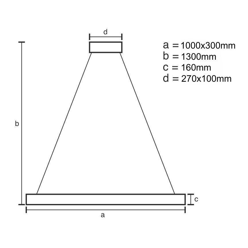 Dimbare LED hanglamp aan een koord LED/50W/230V 3000-6500K goud + afstandsbediening