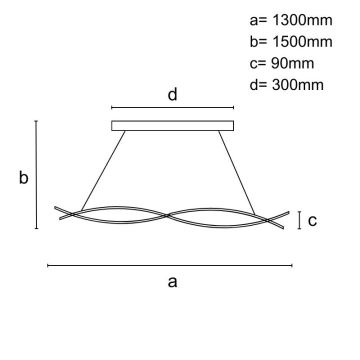 Dimbare LED hanglamp aan een koord LED/80W/230V 3000-6500K + afstandsbediening