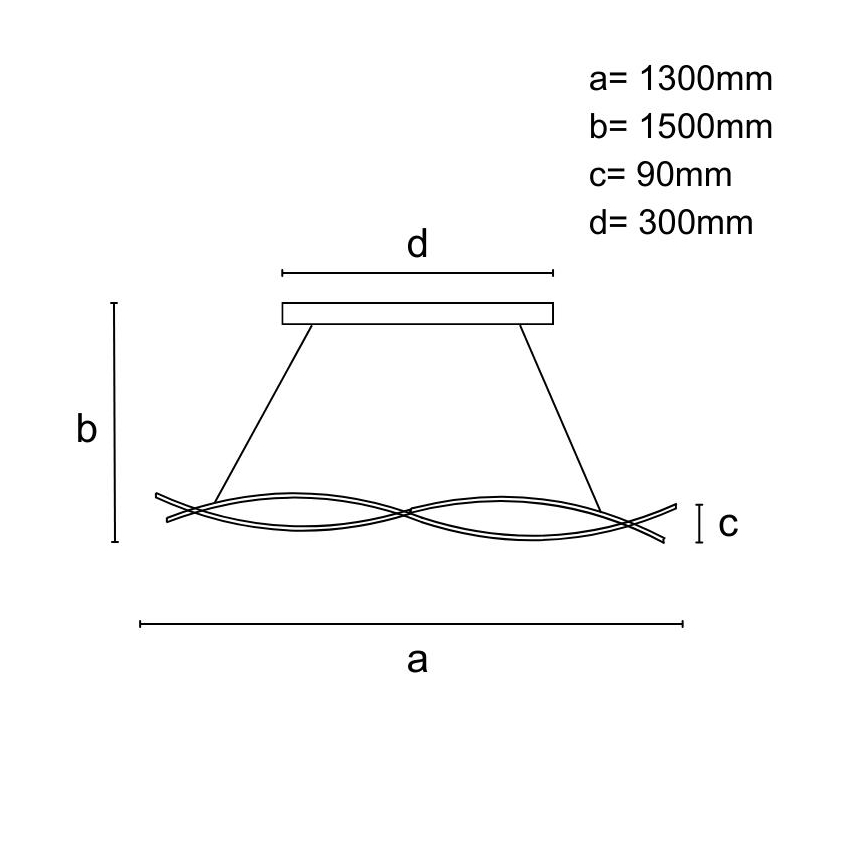 Dimbare LED hanglamp aan een koord LED/80W/230V 3000-6500K + afstandsbediening