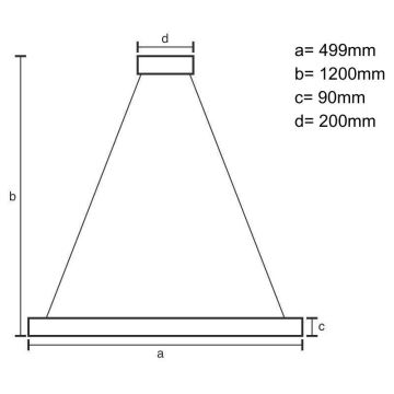 Dimbare LED hanglamp aan een koord LED/80W/230V 3000-6500K zwart + afstandsbediening