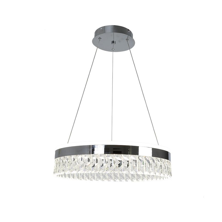 LED Dimbaar kristal Hanglamp aan een touw LED/90W/230V 3000-6500K chroom + afstandsbediening