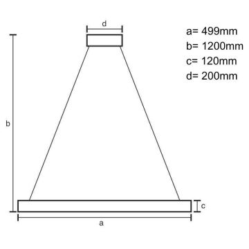 LED Dimbaar kristal Hanglamp aan een touw LED/90W/230V 3000-6500K zwart + afstandsbediening