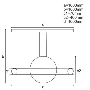 Dimbare LED hanglamp aan een koord LED/95W/230V 3000-6500K + afstandsbediening