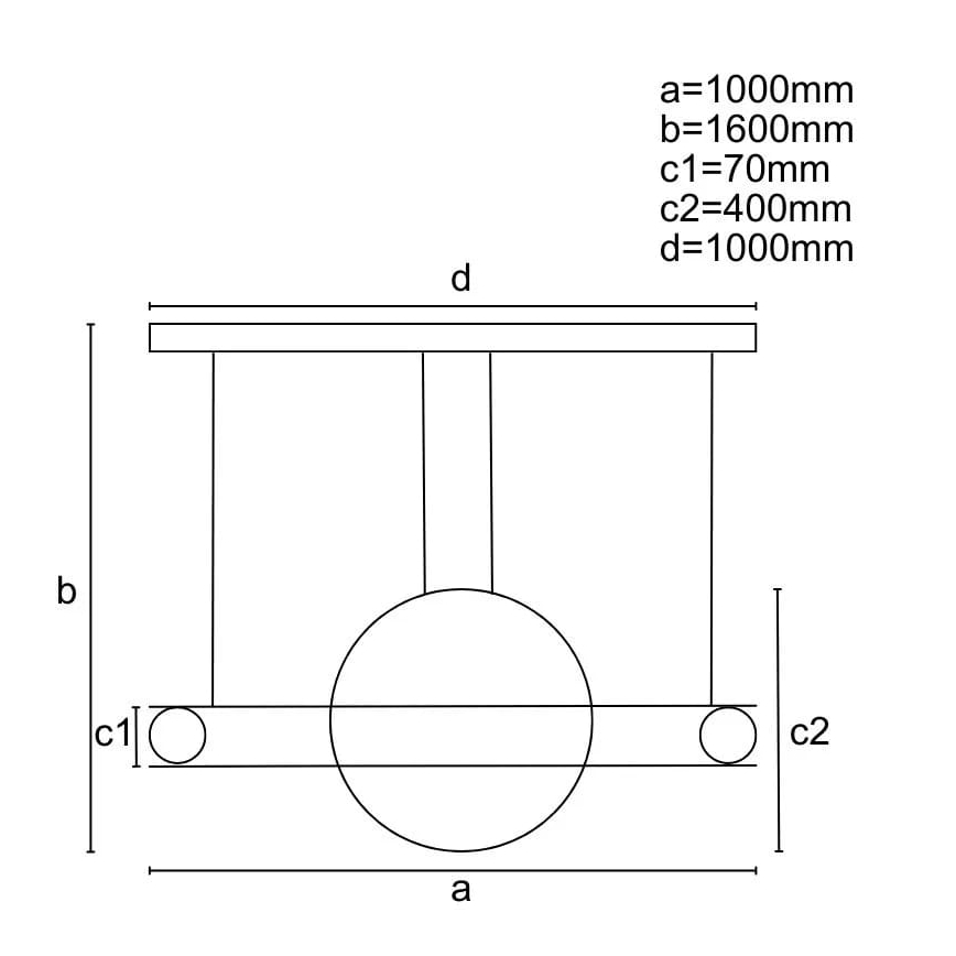 Dimbare LED hanglamp aan een koord LED/95W/230V 3000-6500K + afstandsbediening