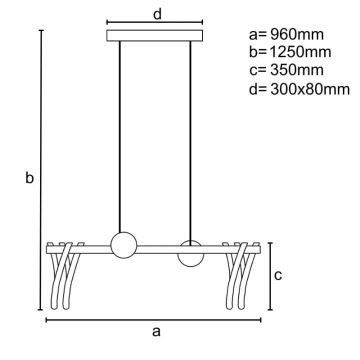 Dimbare LED hanglamp met vaste pendel LED/105W/230V 3000-6500K + afstandsbediening