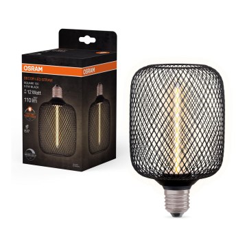 Dimbare LED Lamp DECOR FILAMENT E27/3,5W/230V 1800K zwart - Osram